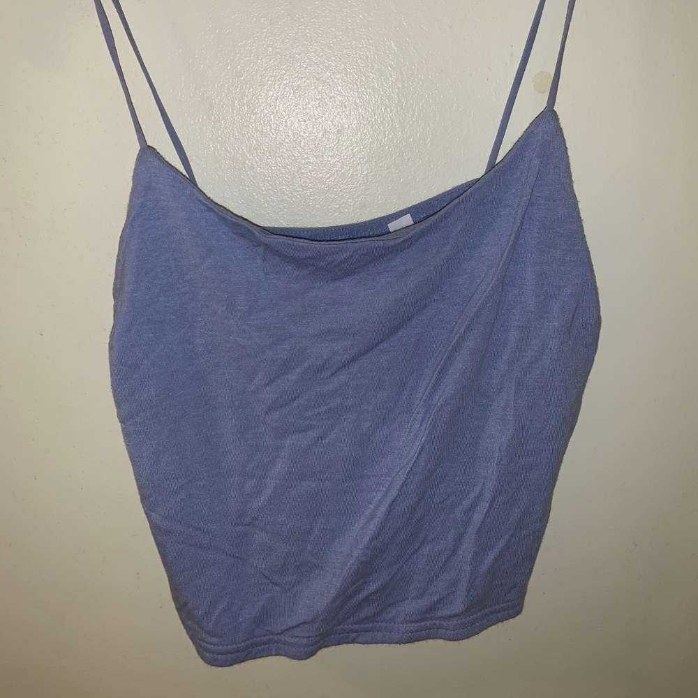 light blue crop tank